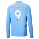 Manchester City Haaland 9 Hjemmedrakt 2024-2025 L/S Fotballdrakter
