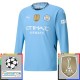 Manchester City Hjemmedrakt Champions League With Patch 2024-2025 L/S Fotballdrakter