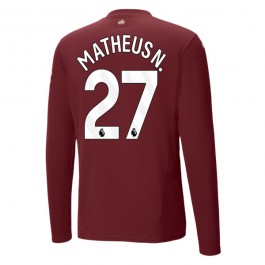 Manchester City Matheus N. 27 Tredjedrakt 2024-2025 L/S Fotballdrakter