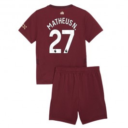 Manchester City Matheus N. 27 Tredjedrakt Barn 2024-2025 Fotballdrakter