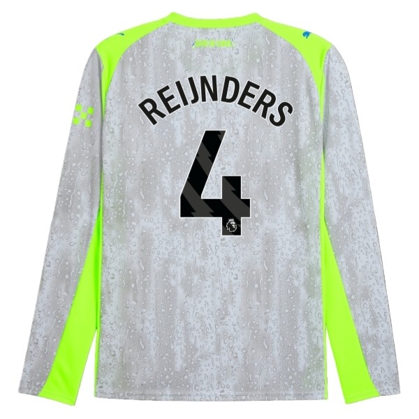 Manchester City Reijnders 4 Tredjedraktsett 2025-2026 Langermet Fotballdrakter Manchester City Reijnders 4 Tredjedraktsett 2025-2026 Langermet Fotballdrakter