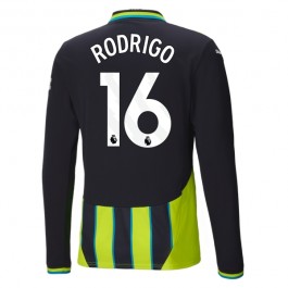 Manchester City Rodrigo 16 Bortedrakt 2024-2025 L/S Fotballdrakter