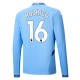 Manchester City Rodrigo 16 Hjemmedrakt 2024-2025 L/S Fotballdrakter