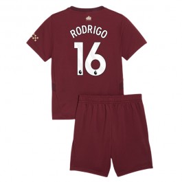 Manchester City Rodrigo 16 Tredjedrakt Barn 2024-2025 Fotballdrakter