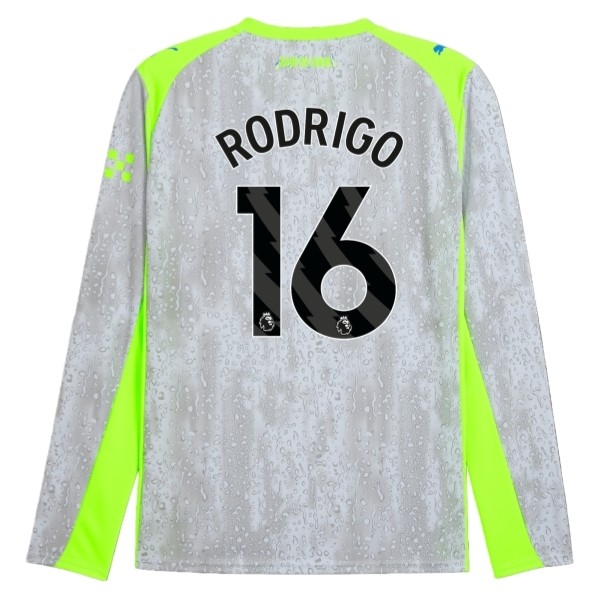 Manchester City Rodrigo 16 Tredjedraktsett 2025-2026 Langermet Fotballdrakter Manchester City Rodrigo 16 Tredjedraktsett 2025-2026 Langermet Fotballdrakter