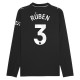 Manchester City Rúben 3 Bortedrakt 2025-2026 L/S Fotballdrakter