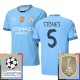 Manchester City Stones 5 Hjemmedrakt Champions League With Patch 2024-2025 Fotballdrakter