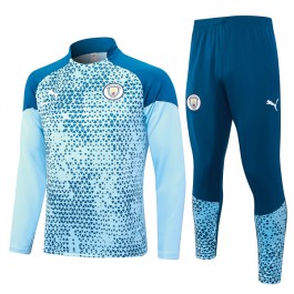 Manchester City Treningsdresser 2023-24 - 1-4 Zip Blå