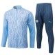 Manchester City Treningsdresser 2024-25 - 1-4 Zip Blå