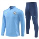 Manchester City Treningsdresser Barn 2024-25 - 1-4 Zip Blå