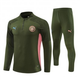 Manchester City Treningsdresser Barn 2024-25 - 1-4 Zip Grønn