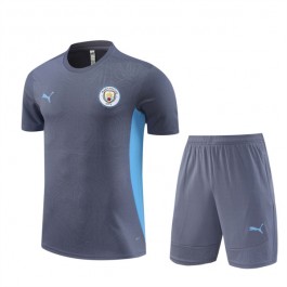 Manchester City Treningstrøye Dress 2024-25 - Shorts Grå