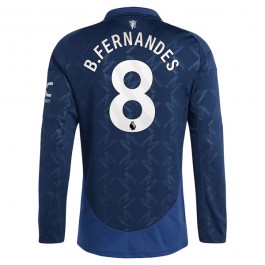 Manchester United B.Fernandes 8 Bortedrakt 2024-2025 L/S Fotballdrakter