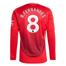 Manchester United B.Fernandes 8 Hjemmedrakt 2024-2025 L/S Fotballdrakter