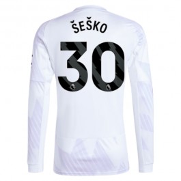 Manchester United Šeško 30 Bortedrakt 2025-2026 L/S Fotballdrakter