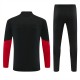 Manchester United Tracksuit 2026-27 - 1-4 Zip Svart Rød