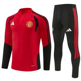 Manchester United Tracksuit Barn 2026-27 - 1-4 Zip Rød