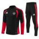 Manchester United Tracksuit Barn 2026-27 - 1-4 Zip Svart Rød