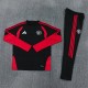 Manchester United Tracksuit Barn 2026-27 - 1-4 Zip Svart Rød