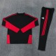 Manchester United Tracksuit Barn 2026-27 - 1-4 Zip Svart Rød