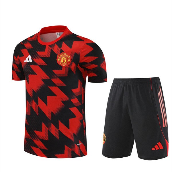 Manchester United Trenings-T-skjortedress Barn 2025-26 - Shorts Rød Manchester United Trenings-T-skjortedress Barn 2025-26 - Shorts Rød