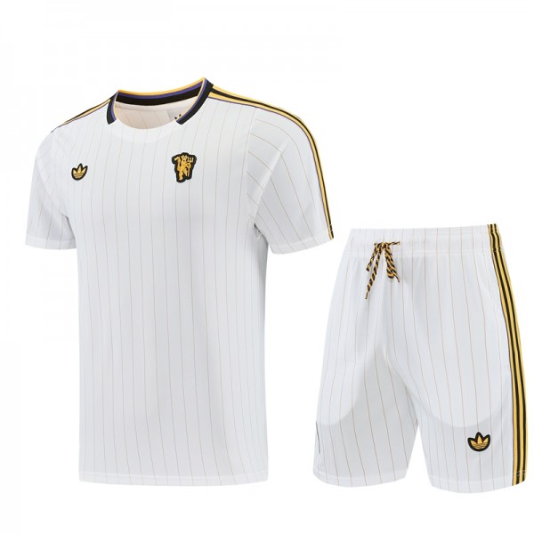 Manchester United Treningsdrakt + Shorts 2026-27 Hvit Manchester United Treningsdrakt + Shorts 2026-27 Hvit