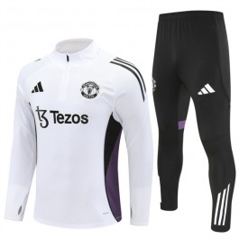 Manchester United Treningsdress 2025-26 - 1-4 Zip Hvit