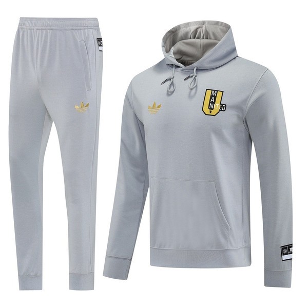 Manchester United Treningsdress 2025-26 - Hoodie Grå Manchester United Treningsdress 2025-26 - Hoodie Grå