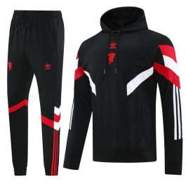 Manchester United Treningsdress 2025-26 - Hoodie Svart