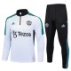 Manchester United Treningsdresser 2023-24 - 1-4 Zip Hvit