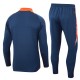 Manchester United Treningsdresser 2024-25 - 1-4 Zip Marineblå Orange