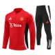 Manchester United Treningsdresser 2024-25 - 1-4 Zip Rød