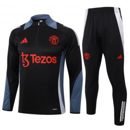 Manchester United Treningsdresser 2024-25 - 1-4 Zip Svart