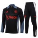 Manchester United Treningsdresser 2024-25 - 1-4 Zip Svart