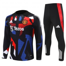 Manchester United Treningsdresser 2024-25 - 1-4 Zip Svart