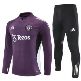 Manchester United Treningsdresser 2025-26 - 1-4 Zip Purple