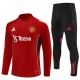Manchester United Treningsdresser 2025-26 - 1-4 Zip Rød