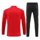 Manchester United Treningsdresser Barn 2024-25 - 1-4 Zip Rød