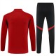 Manchester United Treningsdresser Barn 2025-26 - 1-4 Zip Rød