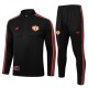 Manchester United Treningsdresser Barn 2025-26 - 1-4 Zip Svart