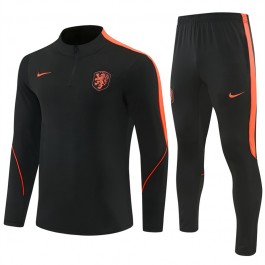 Nederland Tracksuit Barn 2026-27 - 1-4 Zip Svart