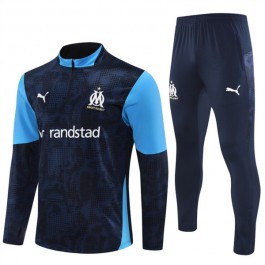 Olympique de Marseille Treningsdress 2025-26 - 1-4 Zip Blå