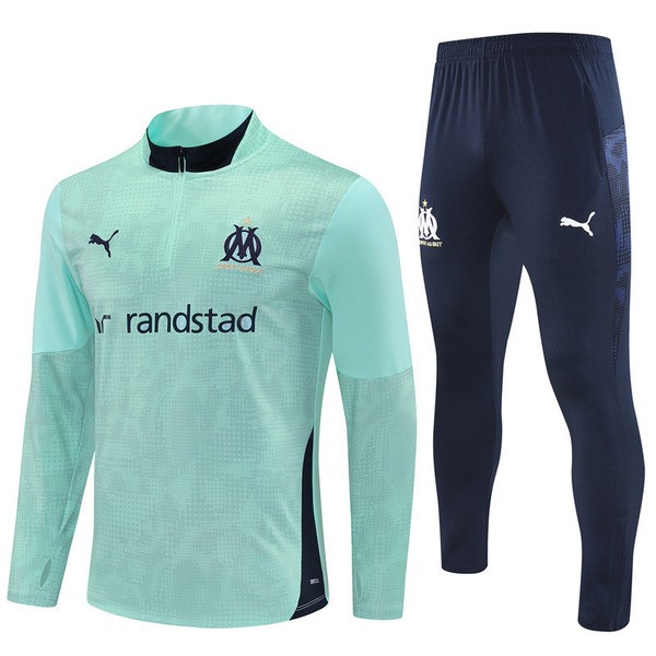 Olympique de Marseille Treningsdress 2025-26 - 1-4 Zip Grønn Olympique de Marseille Treningsdress 2025-26 - 1-4 Zip Grønn