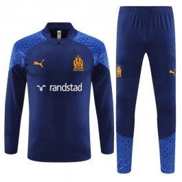 Olympique de Marseille Treningsdresser 2023-24 - 1-4 Zip Dark Blå