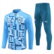 Olympique de Marseille Treningsdresser 2024-25 - 1-4 Zip Blå