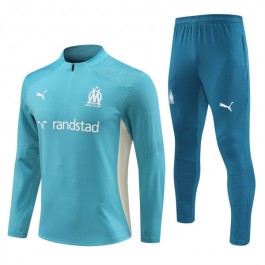 Olympique de Marseille Treningsdresser Barn 2024-25 - 1-4 Zip Blå