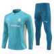 Olympique de Marseille Treningsdresser Barn 2024-25 - 1-4 Zip Blå