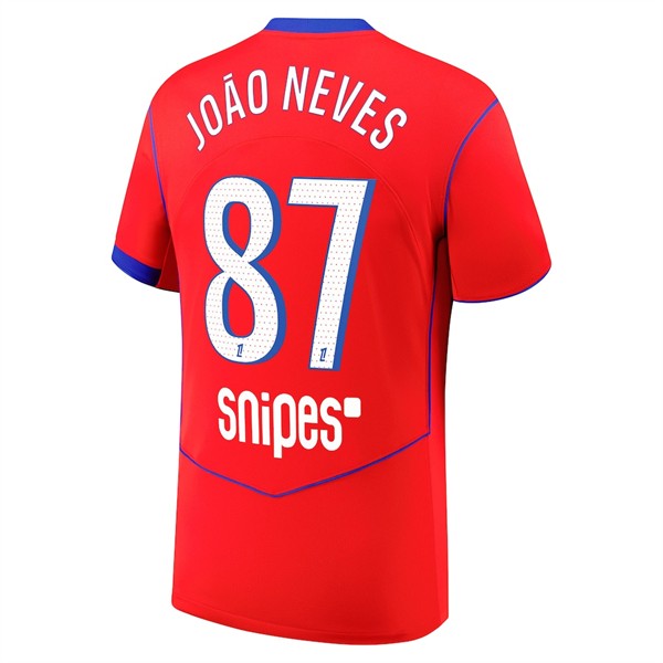 Paris Saint Germain João Neves 87 Tredjedrakt 2025-2026 Fotballdrakter Paris Saint Germain João Neves 87 Tredjedrakt 2025-2026 Fotballdrakter