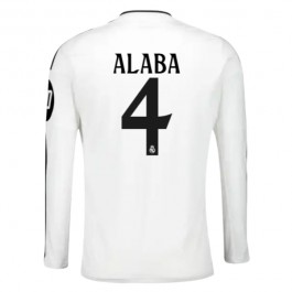 Real Madrid Alaba 4 Hjemmedrakt 2024-2025 L/S Fotballdrakter