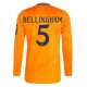 Real Madrid Bellingham 5 Bortedrakt 2024-2025 L/S Fotballdrakter